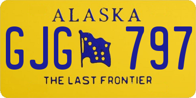 AK license plate GJG797