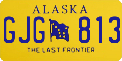 AK license plate GJG813