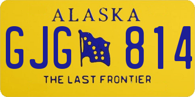 AK license plate GJG814