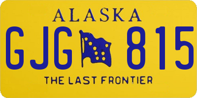 AK license plate GJG815