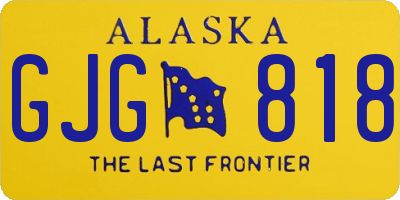 AK license plate GJG818