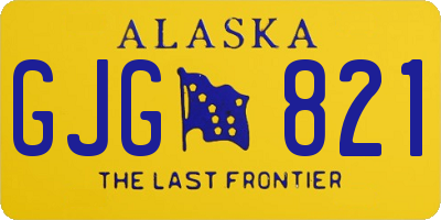 AK license plate GJG821