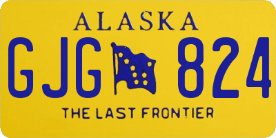 AK license plate GJG824