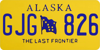 AK license plate GJG826