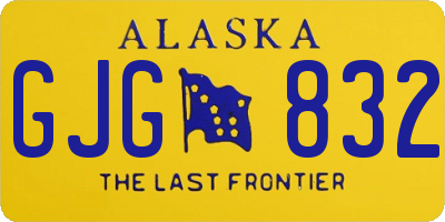 AK license plate GJG832