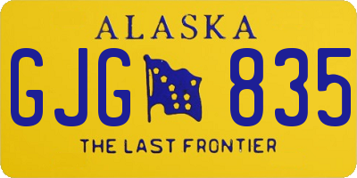 AK license plate GJG835