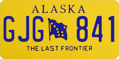 AK license plate GJG841