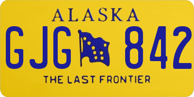 AK license plate GJG842