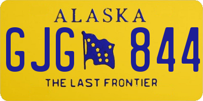 AK license plate GJG844