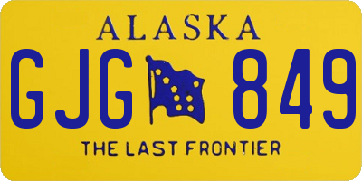 AK license plate GJG849