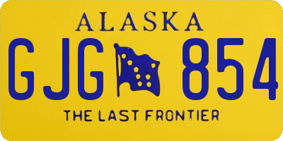 AK license plate GJG854