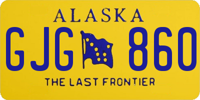 AK license plate GJG860