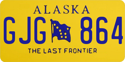 AK license plate GJG864