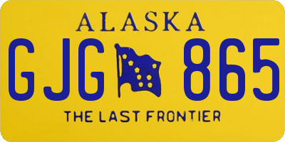 AK license plate GJG865