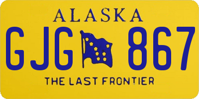 AK license plate GJG867