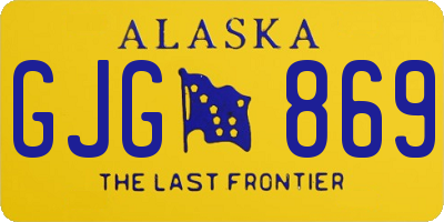 AK license plate GJG869