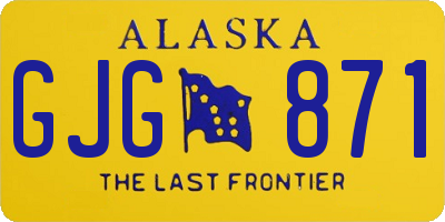 AK license plate GJG871