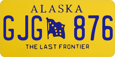 AK license plate GJG876
