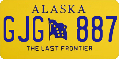 AK license plate GJG887