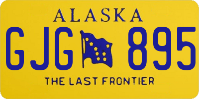 AK license plate GJG895