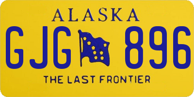 AK license plate GJG896