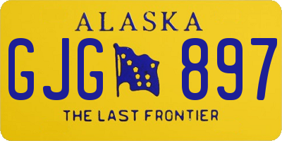 AK license plate GJG897