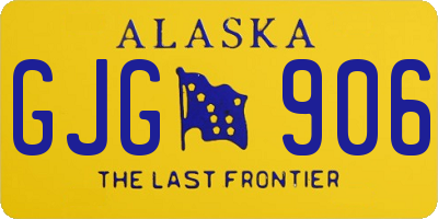 AK license plate GJG906
