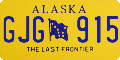 AK license plate GJG915