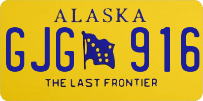 AK license plate GJG916