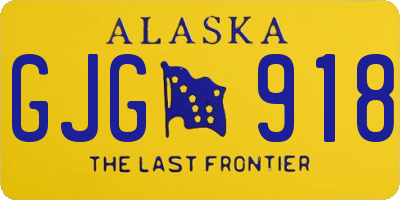AK license plate GJG918