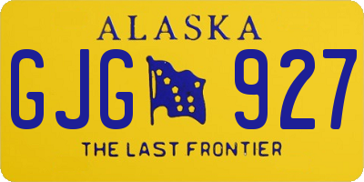 AK license plate GJG927