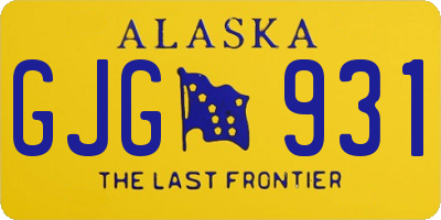 AK license plate GJG931