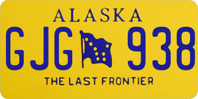 AK license plate GJG938