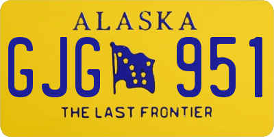 AK license plate GJG951