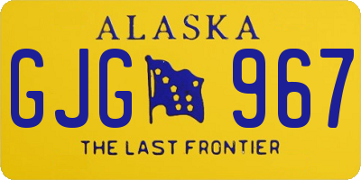 AK license plate GJG967