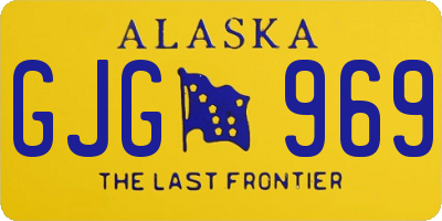 AK license plate GJG969