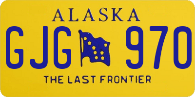 AK license plate GJG970