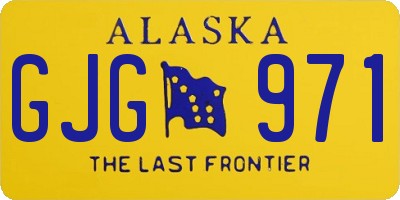 AK license plate GJG971