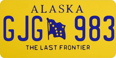 AK license plate GJG983