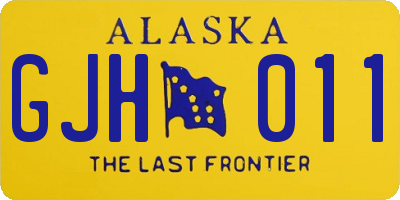 AK license plate GJH011