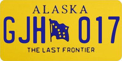 AK license plate GJH017