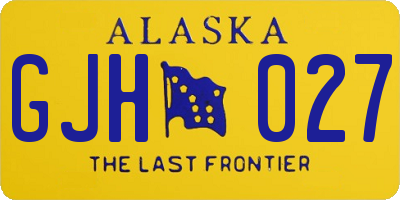 AK license plate GJH027