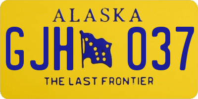 AK license plate GJH037