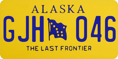 AK license plate GJH046