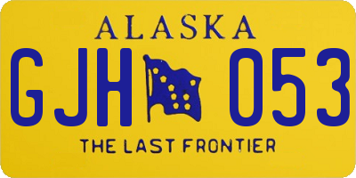 AK license plate GJH053