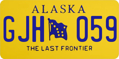 AK license plate GJH059