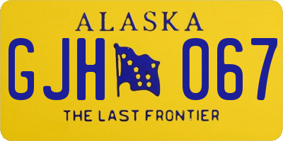 AK license plate GJH067