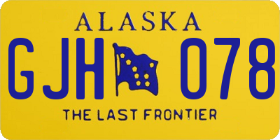AK license plate GJH078