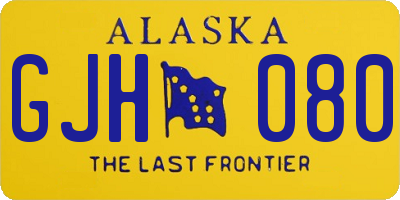 AK license plate GJH080