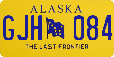 AK license plate GJH084